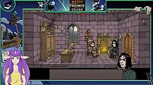 Oh, Witch Trainer Silver Part 19! Sexy Big Tits Brunette in Hentai Game!