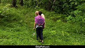 BoyFun - Outdoor Blowjob Turns Into Indoor Twink Bareback Action