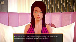 In my new family, she shows her big tits