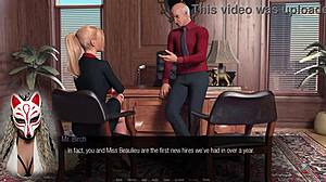 Jessica Oneil delivers hard news in episode 4, that blonde milf in the 3D cartoon office at work.