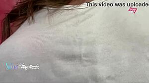 Hot Wife Shops Without Bra For Salesman!