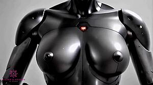 Sex Robot with Big Tits Awaits Your Cum in Close-Up POV AI Scene
