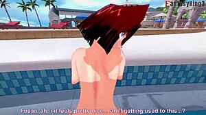 Anzu Mazaki's Passionate Pool Fucking In Bikini