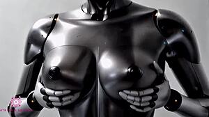 Sex Robot with Big Tits Awaits Your Cum in Close-Up POV AI Scene