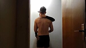 cameras caught friends sucking monster cocks in hallway after gym 😈