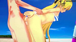 marie rose in bikini banging hard on the beach fantasy