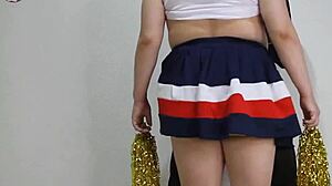 I squirted massively in my cheer costume for the second time in this big squirt edition