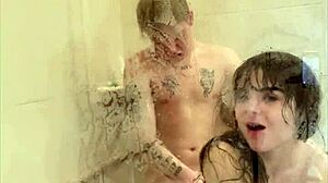 Megan Marx tries wild shower sex positions