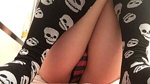 I helped the horny cheerleader with my fat cock