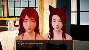 In my new family, she shows her big tits