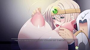 Horny heroine Ingrid teases her huge tits in episode 2