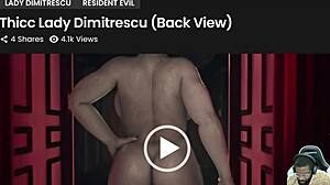 Fern Rides Reverse Cowgirl on Tight Bald Pussy with Thicc Lady