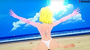 Master Roshi Gets Blowjob from Android 18 for Cash in Dragon Ball Zex Fantasy