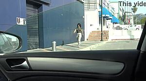 Amateur swinger wife deepthroats big black cock outdoors