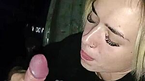 Sexy Girl Sucks Dick in Truck
