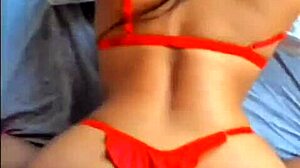 Hottie In Red Lingerie Giving Hot Webcam Show