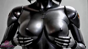 Sex Robot with Big Tits Awaits Your Cum in Close-Up POV AI Scene
