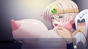 Horny heroine Ingrid teases her huge tits in episode 2