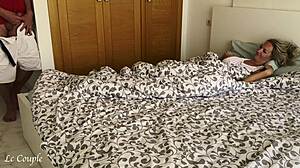 Condom On Before Entering Friend's Wife Shaved Pussy