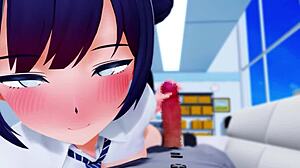 Kisaki strokes your cock gently