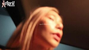 April-Maxima Screwed Hard in Car, Dumped with Facial on Street!