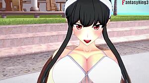 Want to watch yor forger in bikini pool sex?