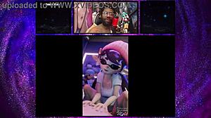 Marie and callie take turns riding a creamy cock in hentai game