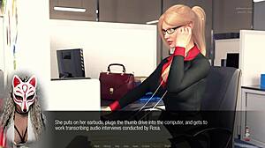 Jessica Oneil delivers hard news in episode 4, that blonde milf in the 3D cartoon office at work.