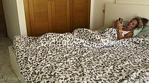 Condom On Before Entering Friend's Wife Shaved Pussy