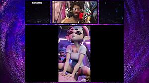 Marie and callie take turns riding a creamy cock in hentai game