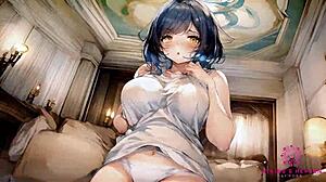 cute college student with large breasts wants to suck your cock until you cum in her mouth - ai porn