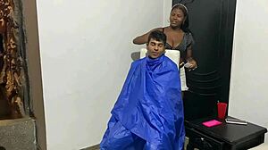 Haircut turns into hard banging with my stylist  