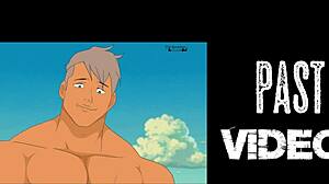 Louis har akut toalettproblem i upptaget badrum i Family Guy hentai-parodi