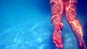 Underwater Pawg Teen Shows Big Ass in Public Pool 4K