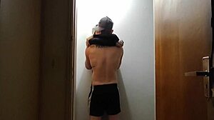 cameras caught friends sucking monster cocks in hallway after gym 😈