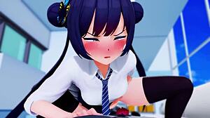 Kisaki strokes your cock gently