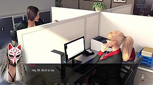 Jessica Oneil delivers hard news in episode 4, that blonde milf in the 3D cartoon office at work.