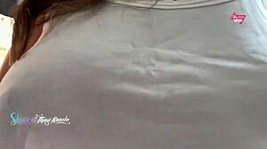 Hot Wife Shops Without Bra For Salesman!