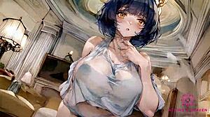 cute college student with large breasts wants to suck your cock until you cum in her mouth - ai porn