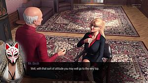 Jessica Oneil delivers hard news in episode 4, that blonde milf in the 3D cartoon office at work.