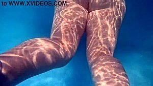 Underwater Pawg Teen Shows Big Ass in Public Pool 4K