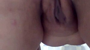 Hidden Camera Catches Mature Latina in Hotel Bathroom