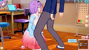 Satori's massive tits get rubbed in this 3D anime hentai.