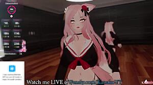 Kanako moans while squirting for chat, so cute! 😻