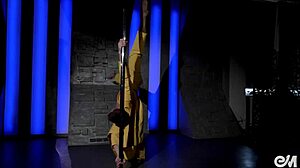 they watched a sexy gay striptease with pole dancing