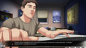 Teen slut dominates in red string gameplay part