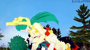 Oh No! Shino, Mandalay, And Tomoko Get Intense With Izuku In Hentai!