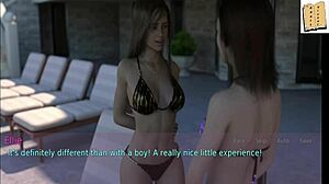 wife and stepmother play a steamy erotic game together.