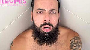 watch the bearded guy get spit on by the handsome one full video on red