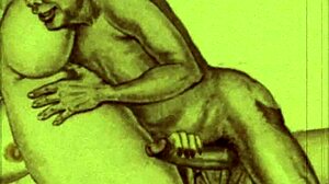 Vintage hentai illustration with erotic anime cartoon scenes 😏